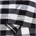 thumbnail image 4 of Black White Buffalo Plaid Valance Linen Sheer Cafe Curtain Buffalo Check Plaid Rod Pocket Rustic Farmhouse Kitchen Window Treatment for Living Room Bedroom,1 Panel, 55''''x15'''', Black and White, 4 of 6