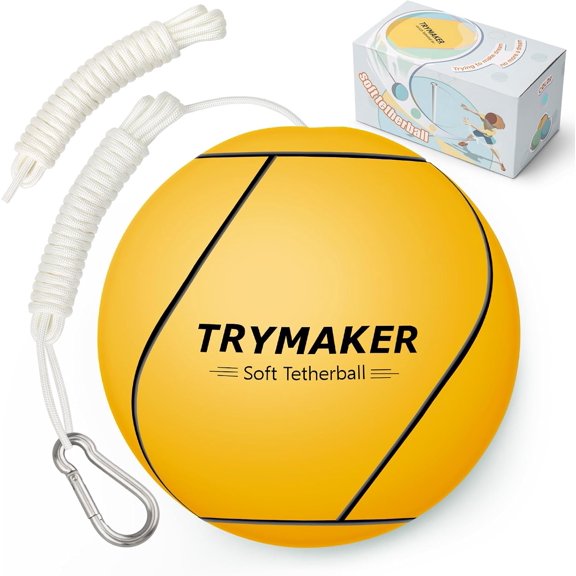 Tether Balls and Rope Set, Replacement Tetherball for Adults Backyard Outdoors