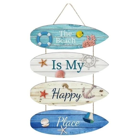 TIELUTT Hangs Wall Summer Ocean Style Colorful Patterns Wood Material Christmas Decorations Ornament Trees Doorway Christmas Decorations Easter Eggs Decorative 6 Ft Garland for Stairs