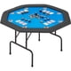 thumbnail image 1 of Yeshouse mesa de póker plegable octogonal de 47" para 8 jugadores, con portavasos y rieles acolchados resistentes al agua, mesa portátil ideal para juegos de cartas y noches de juegos en casa, 1 of 7