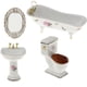 thumbnail image 1 of 4 Uds:12, , bañera bnc , espejo, muebles de baño Zulema Mini baño de casa de muñecas, 1 of 8
