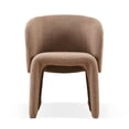 thumbnail image 5 of Modern Accent Chair Brown Single Sofa Chair,Upholstered Side Chair Teddy Comfy Chair for Dining Room/Bedroom/Living Room/Reception-Brown-1PC, 5 of 10