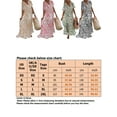 thumbnail image 2 of Fashnice Robe d'Été de Plage pour Femmes Col en V Robes Évasées Manches Courtes Longue Robe Maxi Décontractée Voyage Jaune TG, 2 of 2