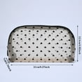 thumbnail image 3 of Cosmetic Bag Love Heart Flocking Mesh Makeup Bag Storage Bag Student Multifunctional Large Capacity Portable Breathable Zipper Small Bag, Cosmetic Bag for Women, 3 of 5