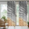 thumbnail image 3 of Outdoor Curtains for Patio Waterproof, Grey Ombre Coastal Windproof Pravicy Outside Porch Blackout Curtain, Summer Nautical Beach Ocean Seaside Sun Blocking Grommets Curtains for Cabana 54"x84", 3 of 9