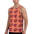 thumbnail image 2 of Qekee Cartoon Meat Print Men's Workout Tank Tops,Sleeveless Muscle Gym Shirt Quick Dry, Men's Gym Training Athletic Workout Shirts -Large, 2 of 7