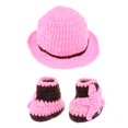 thumbnail image 2 of Niñas Recién Nacidas Niños Crochet Disfraz De Punto Fotografía Foto Punta Sombrero Rosa Sunnimix Sombreros de punto a mano para niños, 2 of 8