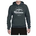 thumbnail image 2 of Matthew 17:20 He Moves Mountains | Mens Christian Hooded Sweatshirt Graphic Hoodie, Charcoal, 2XL, 2 of 3