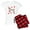 With Red Plaid Pant, variant on CafePress - Weimaraner Love Pajamas - Women's Short Sleeve Print T-Shirt and Pants Light Cotton Pajama Set