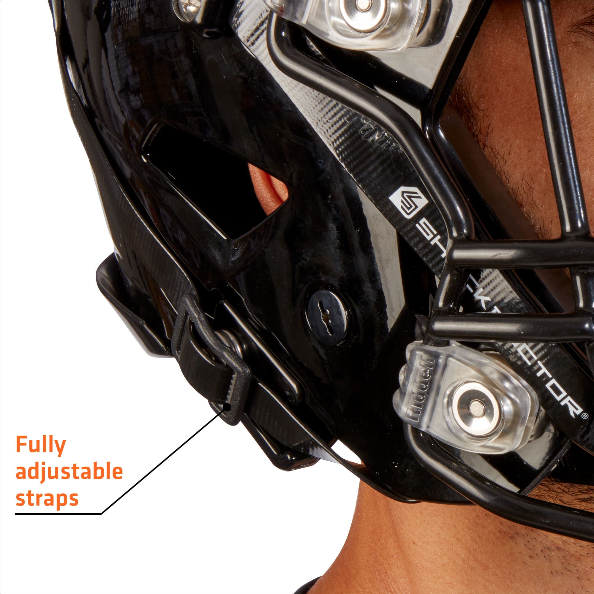 Shock Doctor, Football Core Chin Strap, Adult, Black