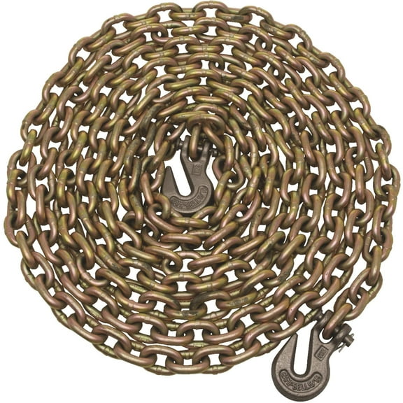 Campbell T0513698 Binder Chain, 3/8 in, 20 ft L, 6600 lb Working Load, 70 Grade, Steel, Chrome Yellow/Zinc