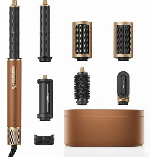 Dreame Moldeador para Cabello AirStyle Pro, 7 en 1, Doble Rizador, Secado Rápido, Accesorios Magnéticos, Funda de Piel
