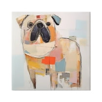 Stupell Industries Abstract Pug Collage Animals & Insects Painting Gallery Wrapped Canvas Art Print Wall Art, 24 x 24