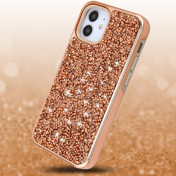 Apple iPhone 12 Pro, iPhone 12 /6.1" Phone Case Glitter Mini Rhinestone