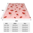 thumbnail image 3 of Honeii Strawberry Print Fleece Blanket - Throw Blanket for Bed, Sofa, Couch, Camping, and Travel , Microplush Ultra Soft Warm Blanket-50"x40", 3 of 7