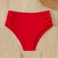 thumbnail image 3 of WMTBSRSW Women High Waisted Bikini Bottom Full Coverage Swim Short Ruched Tummy Control Swim Bottoms Only Swimwear Briefs, 3 of 6