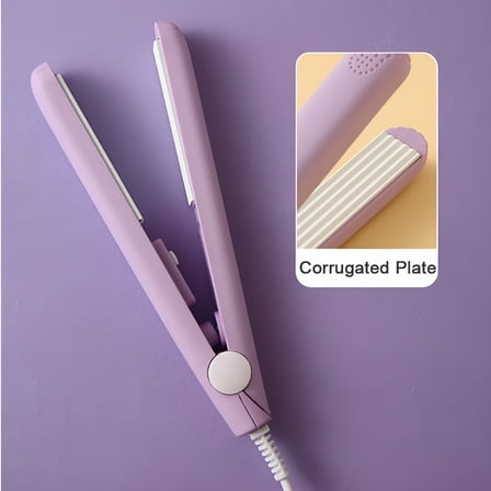 HIBIBUD Mini Hair Curler Fluffy Splint Flat Iron Curling Corrugated Plate Pro Electric Hair Crimper For All Hair Lengths