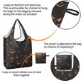 thumbnail image 4 of 5 Pack Foldable Shopping Bag,Black Halloween Pumpkin Faces Reusable Grocery Bags with Pockets,Large Reusable Tote Bags with Handles Waterproof & Lightweight, 4 of 6
