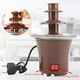 thumbnail image 3 of Electirc Fuente de fondue compacta para derretir chocolate con calefacción de 3 niveles BBQ Licores rancheros, 3 of 9