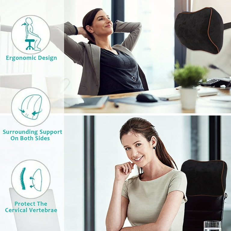 Cubii Cushii - Lumbar Support With Memory Foam Cushion For Back and Lower  Back Pain Relief - It Fits Where You Sit, Desk, Office, Kitchen Chairs,  Couch Cushions with Advanced Back Lumbar