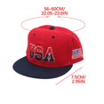 thumbnail image 3 of USA Flag Embroidered Flat Brim Baseball Cap, Unisex Hip‑Hop Snapback Sun Hat For Street Dancing Casual Wear, 3 of 8