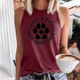 thumbnail image 2 of Camiseta Sin Mangas Para Mujer Sin Mangas Cami Tops Moda Casual Impreso Señoras Cuello Redondo Chaleco Camiseta Odeerbi ODB157695, 2 of 5