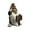 B, variant on Whimsical Angry Garden Gnome Statue with Broken Sign Durable Resin Yard Decor for Outdoor and Indoor Spaces