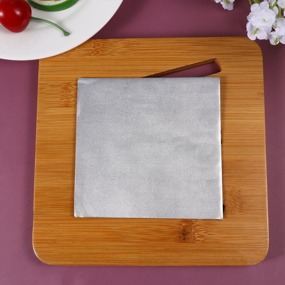 EIMELI 300pc Plaid Aluminum Foil Sheets for Tea & Candy (Silver)