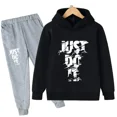 thumbnail image 3 of Conjunto de 2 piezas de sudadera y pantalón informal para niños y niñas de primavera y otoño, ropa deportiva diaria para niños de 2 a 14 años, 3 of 5