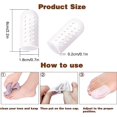 thumbnail image 2 of BRILLAR Protectores de dedos de gel suave y transpirable (12 piezas) - Blanco, tapones para los dedos del pie para el dedo gordo, alivio del dolor y tubos de cojín de fricción, 2 of 5