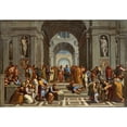 thumbnail image 2 of Follower of Raphael 14x11 Black Ornate Wood Framed Double Matted Museum Art Print Titled: School of Athens (17th Century), 2 of 5