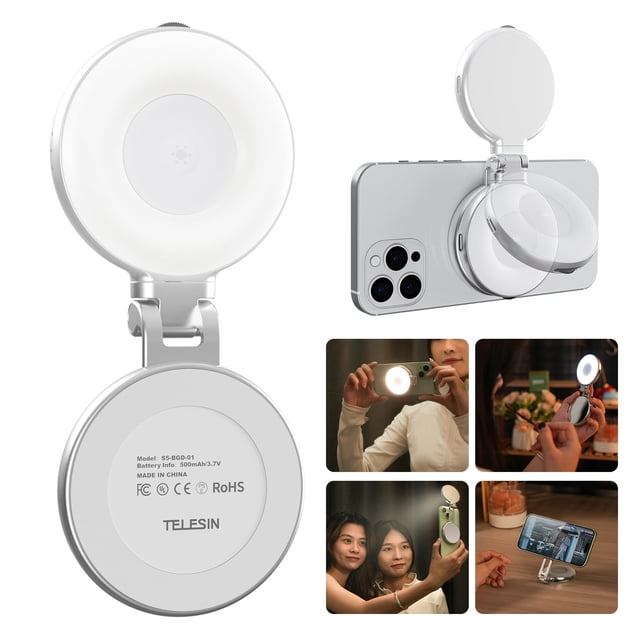 Luz magnética para selfies TELESIN C03 para iPhone Magsafe