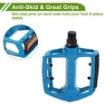 thumbnail image 3 of Pedal de bicicleta de aleación de aluminio universal con tiras reflectantes azules, antideslizante para BMX y MTB, 3 of 7