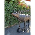 thumbnail image 2 of Nifao Life-Size Elk Bronze Statue – Outdoor Garden Decor Sculpture, 43"L x 99"W x 87"H, 2 of 7