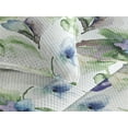 thumbnail image 3 of Ambesonne Floral Quilted Bedspread Set 3 Pcs, Flower and Leaves Botany Art, King, Green Sky Blue and Purple, 3 of 4