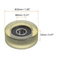 thumbnail image 2 of Unique Bargains Roulement à Rouleau à Poulie en PU 8x32x12 mm, Roue de Guidage Revêtue de Polyuréthane pour Usage Industriel, Vert, 2 of 5