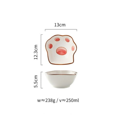 

Kawaii Cat Claw Ceramic Dinner Plate Gold Edge Porcelain Dessert Tray Salad Bowl Ceramics Tableware Girl s Snack Dishes Plate