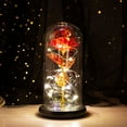 thumbnail image 3 of Boc Simulation Rose Lamp with Lampshade Table Night Light Home Decor Valentine Gift, 3 of 10