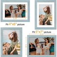 thumbnail image 3 of Vittanly 5x7 Picture Frame, Display Pictures 4x6 with Mat or 5x7 without Mat, Premium Material with Shatter Resistant Plexiglass, Photo Frame for Wall or Table Top Display, Rustic Blue, 1 Pack, 3 of 6