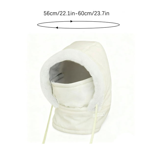 Máscara Facial Ajustable Hombres Y Mujeres Máscara Facial Gruesa Sombrero Cálido Máscara Facial de Invierno