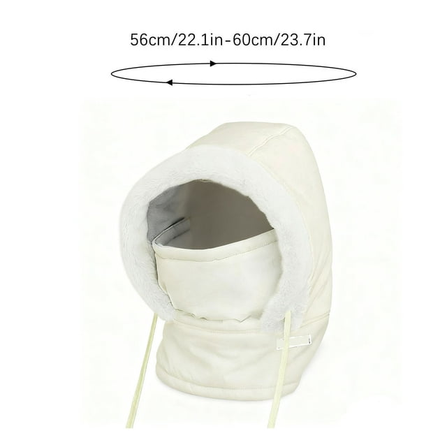 Winter Face Mask Hat for Men and Women with Adjustable Strap, Extended Neck Coverage, and Windproof Waterproof Fabric