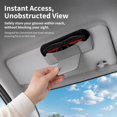 thumbnail image 1 of Soporte para gafas sol para coche, clip para gafas visera para vehículos, accesorios portátiles universales para coches, camiones y SUV, Gris, 1 of 8