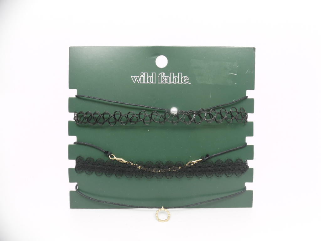 Cord and Charm Choker Necklace Set 5pc - Wild Fable™