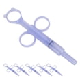 thumbnail image 2 of Dispensador de medicina para mascotas, 5 uds., pastillas para perros y gatos, alimentador de tabletas, aguja de inyección, jeringa, azul transparente, 2 of 5
