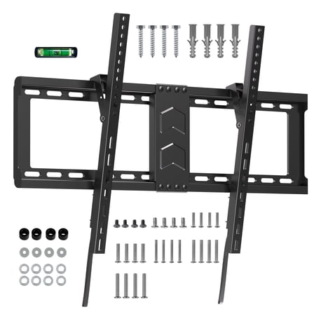 TV Wall Mount for 43–75" TVs, Slim Heavy-Duty Tilt Mount with Pull Cords, 165 lb Capacity, Max VESA 600 x 400mm, for Living Room & Home Theater