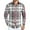 White02, variant on Dwelliawo Men's Shirt Plaid Button Down Shirt Long Sleeve Flannel Shirts Vintage Oversized Shirt Fall Top with Pocket White M