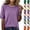 #03 Dark Purple, variant on Women's Regular Fit Tops Crew Neck Short Sleeve Wool Blend Sweater Shirts Fine Knit Lightweight Business Casual Summer Elegant Blouses, #03 Pink, M