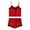 Red, variant on Wang6 Satin Silk Pajamas for Women Sets with Shorts Soft Pjs Lounge Set 2 Piece Spaghetti Strap Cropped Tank Tops Shorts Lace Sleepwear Nightwear Sets Red XL