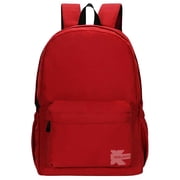 K-Cliffs Unisex Classic 18 Backpack Simple Student School Bag Lightweight Water Resistant Durable Daypack Red, Unisex