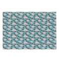thumbnail image 1 of Blue and Pink Cutting Board, Digitally Generated Pattern of Soft Chrysanthemums, Decorative Tempered Glass Cutting and Serving Board, in 3 Sizes, by Ambesonne, 1 of 2